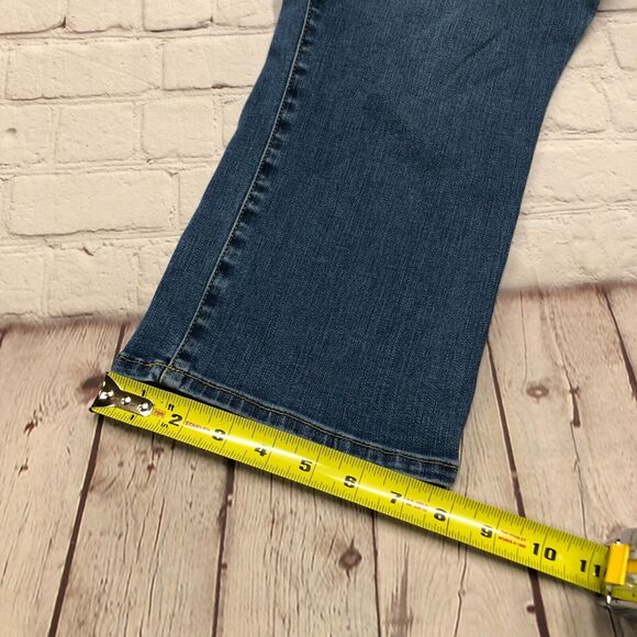 Talbots Women Crop Flare Jeans Size 14P 14 Petite Blue Denim B171 -2 - Picture 7 of 16